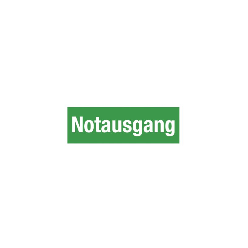 LEINA-WERKE nooduitgang bord, groen/wit, oplichtend, kunststof, 300×100 mm
